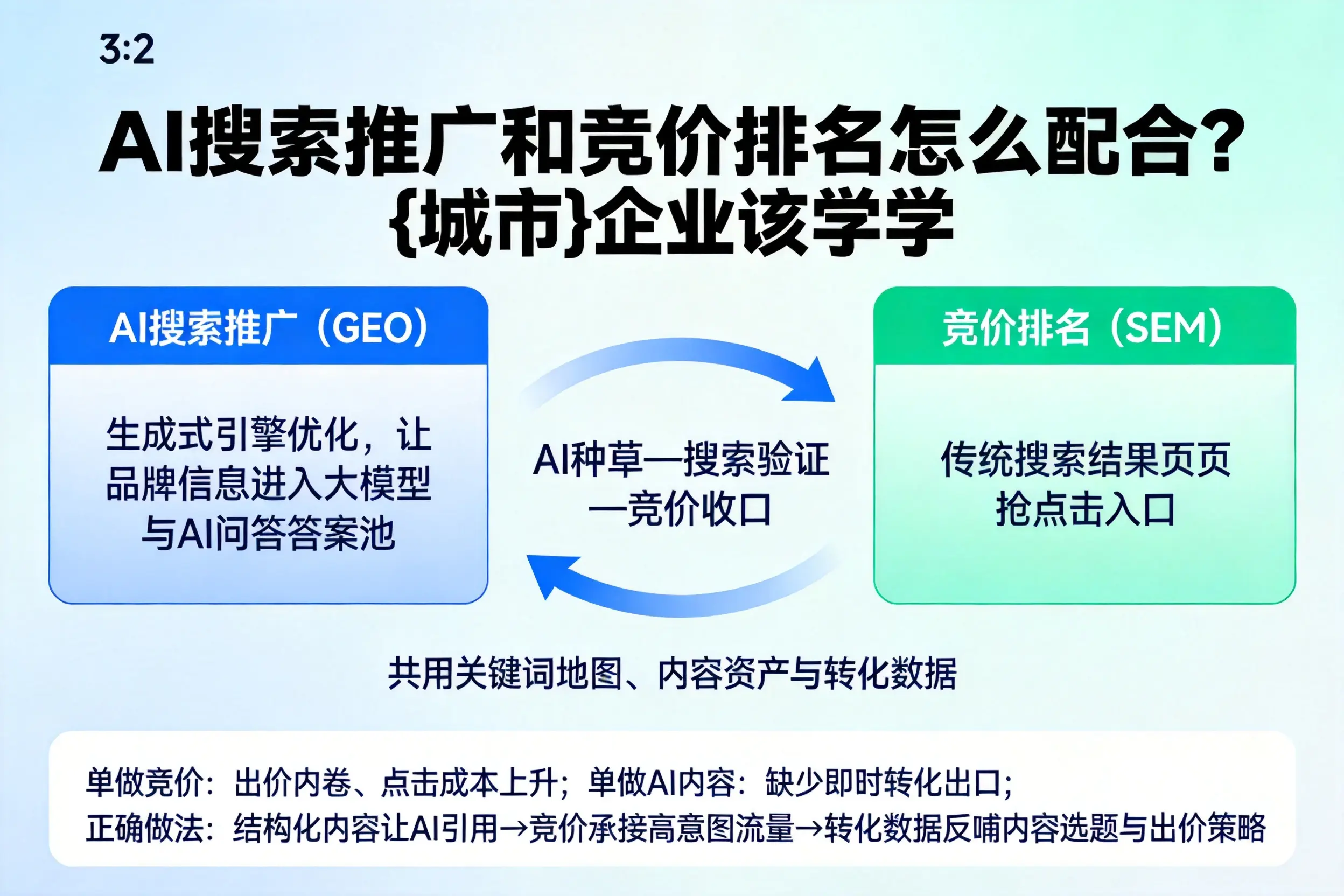 AI搜索推广和竞价排名怎么配合？嘉兴企业该学学