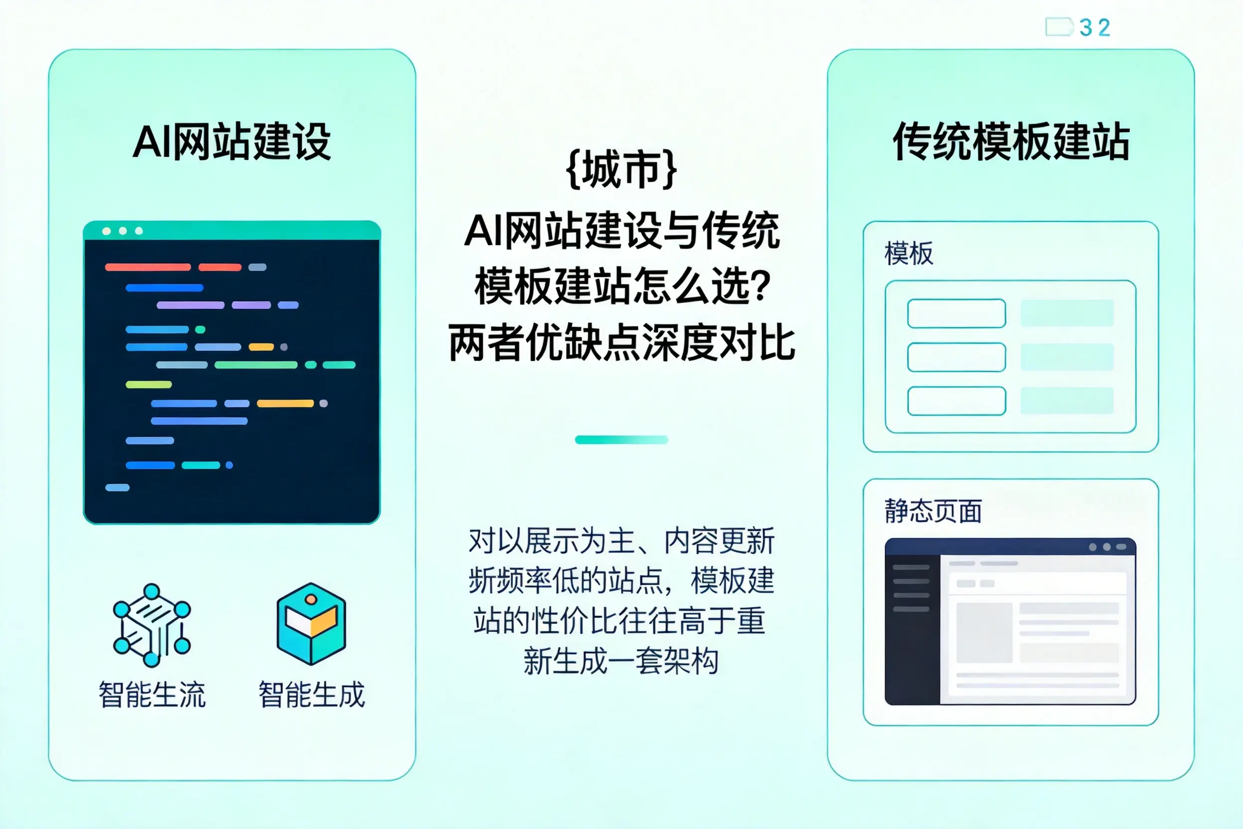 嘉兴AI网站建设与传统模板建站怎么选?两者优缺点深度对比
