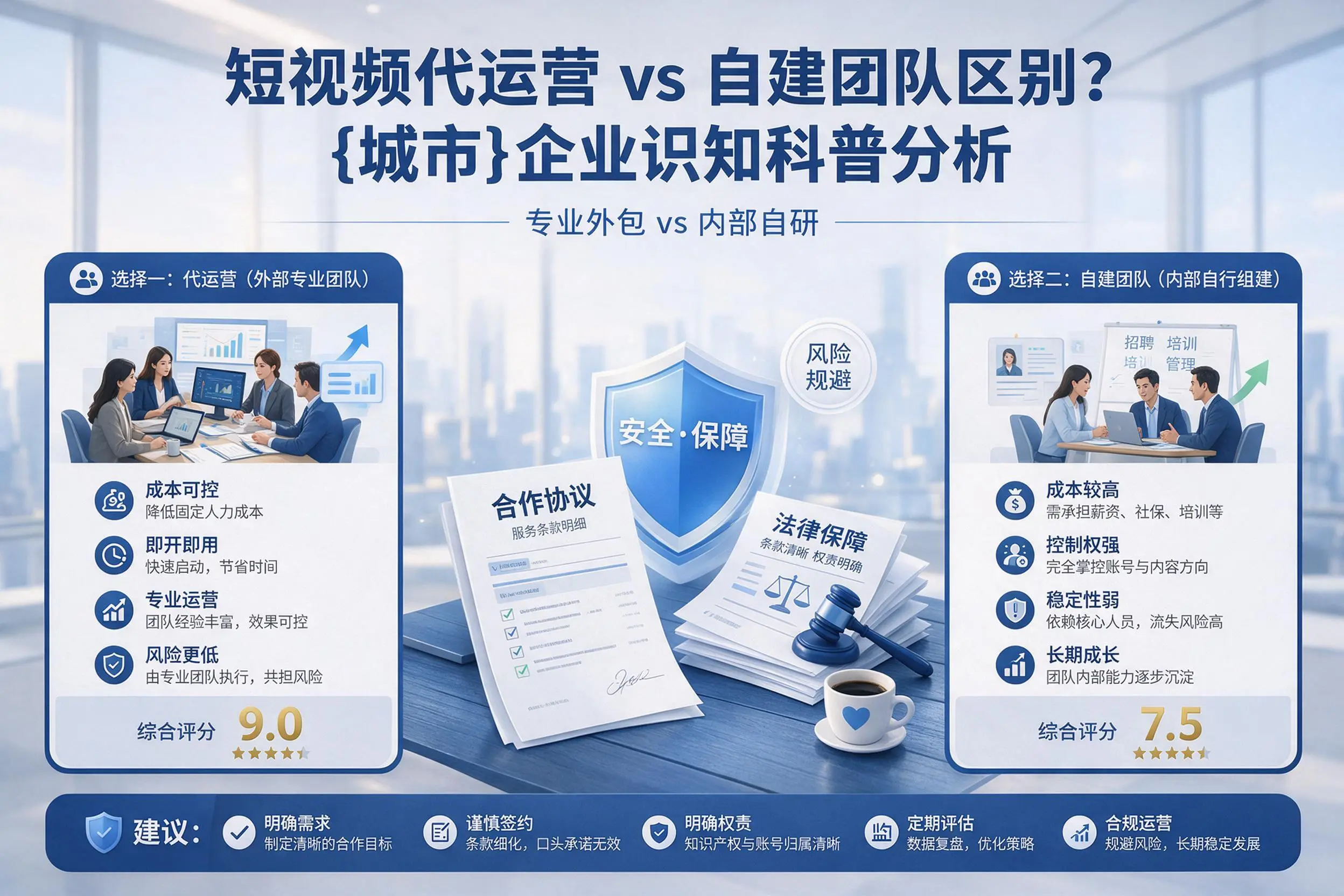短视频代运营与自建团队区别?嘉兴企业认知科普分析