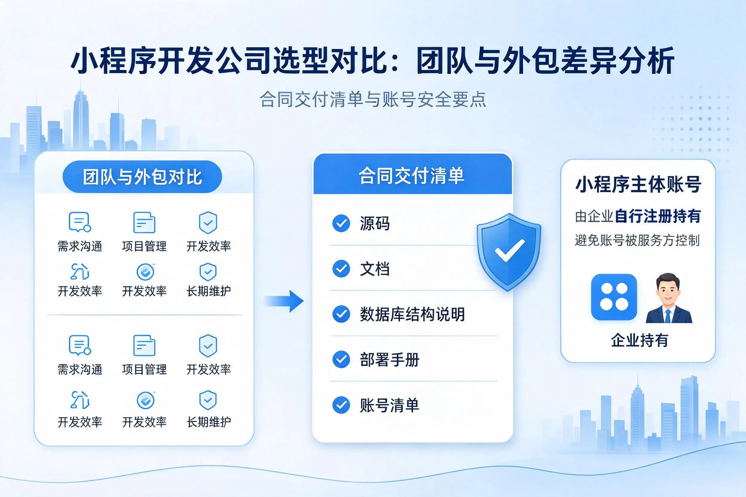 嘉兴小程序开发公司选型对比:团队与外包差异分析
