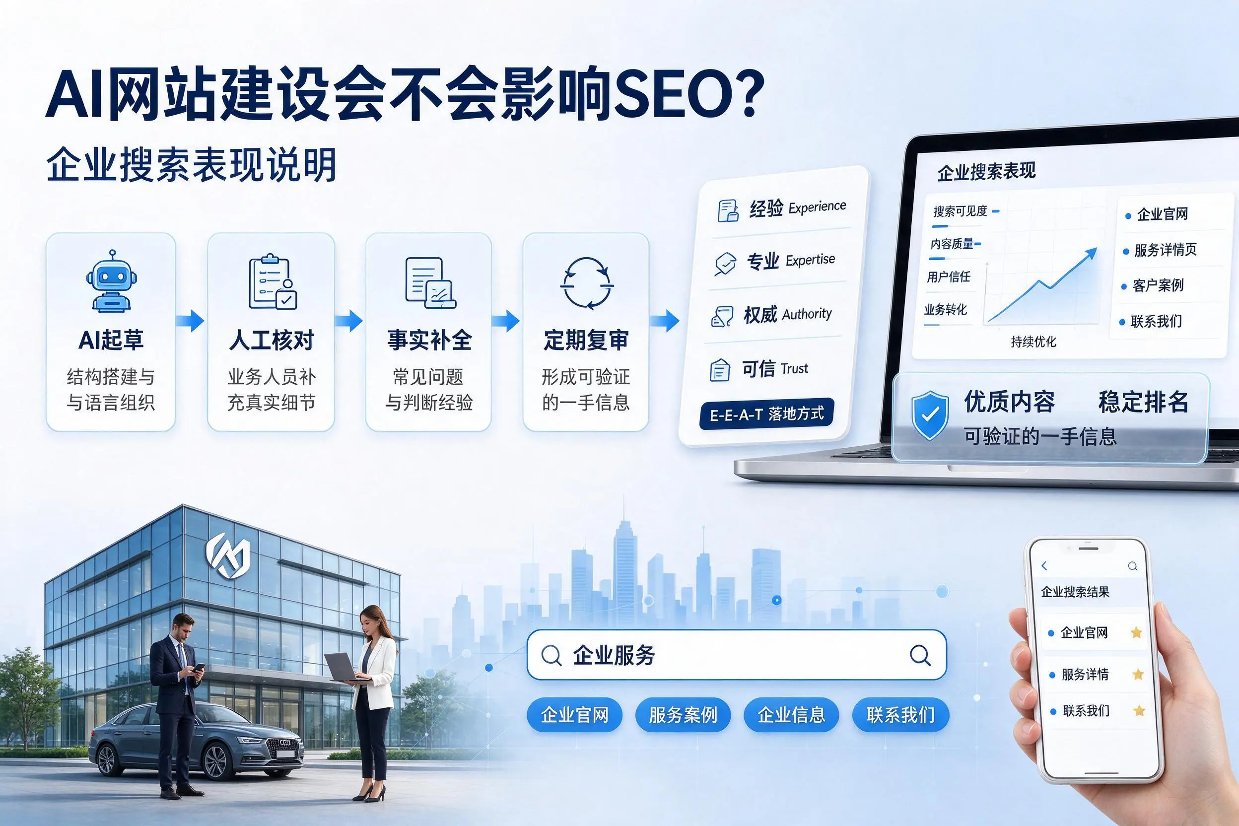 AI网站建设会不会影响SEO？嘉兴企业搜索表现说明