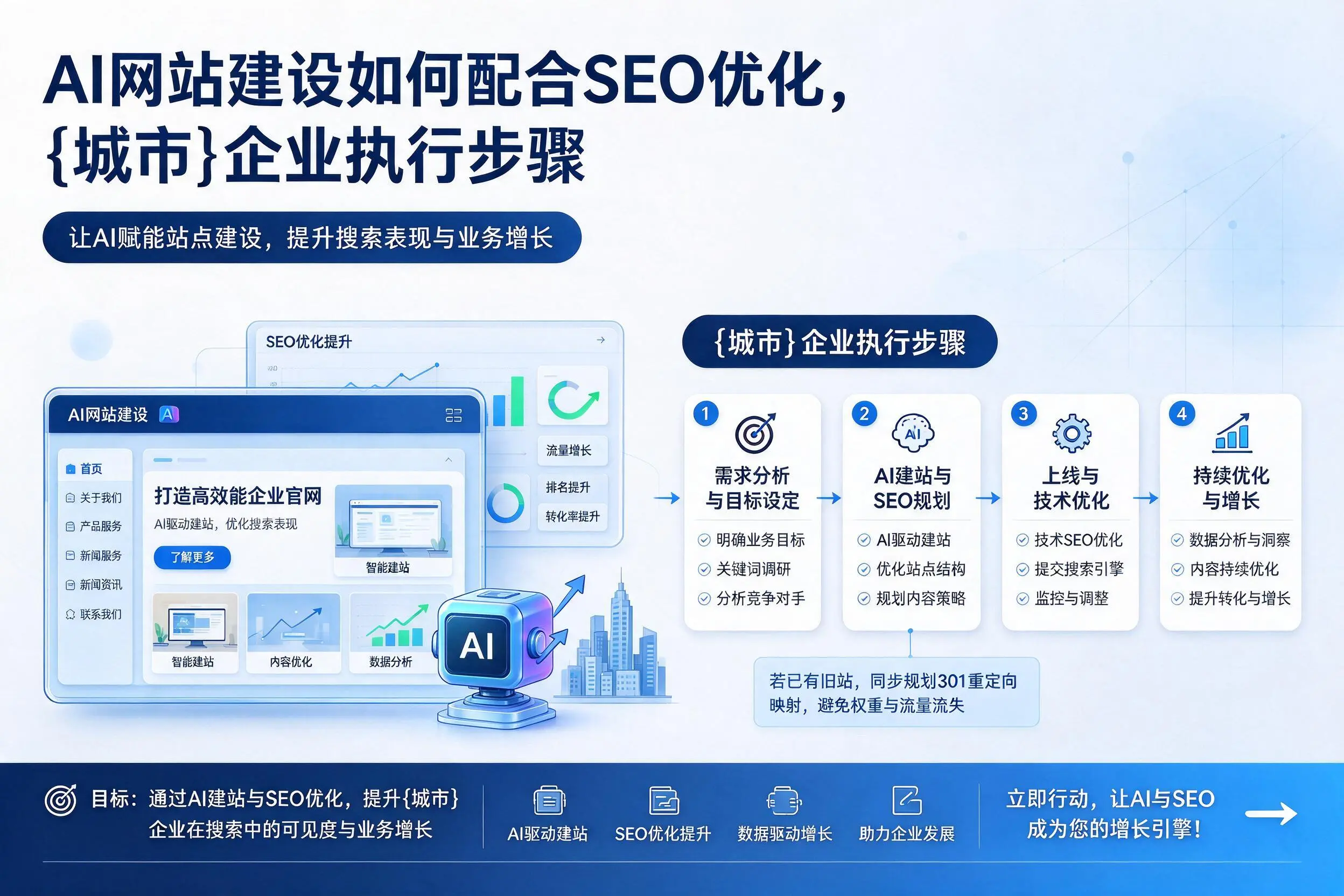 AI网站建设如何配合SEO优化,嘉兴企业执行步骤