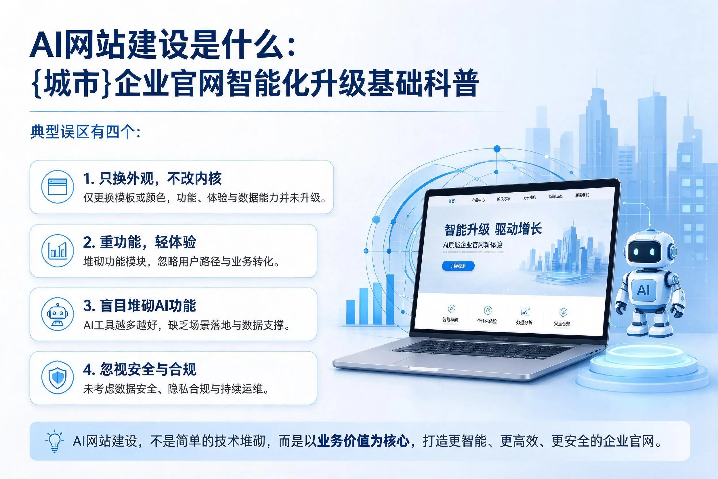 AI网站建设是什么:嘉兴企业官网智能化升级基础科普