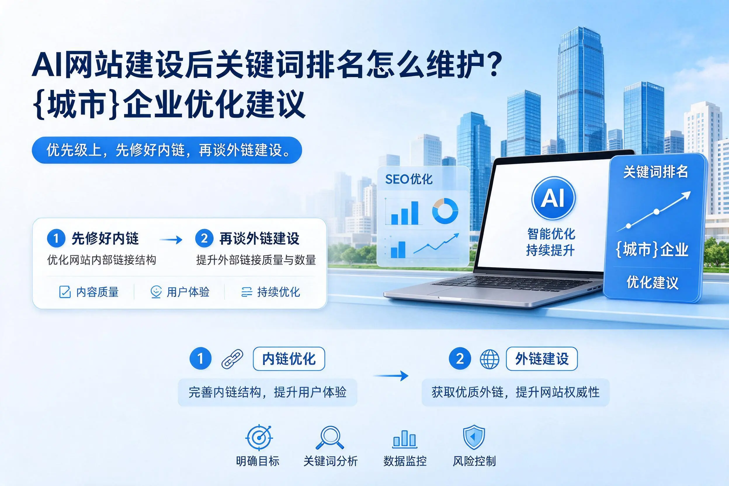 AI网站建设后关键词排名怎么维护？嘉兴企业优化建议